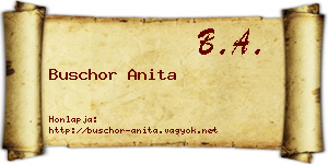 Buschor Anita névjegykártya